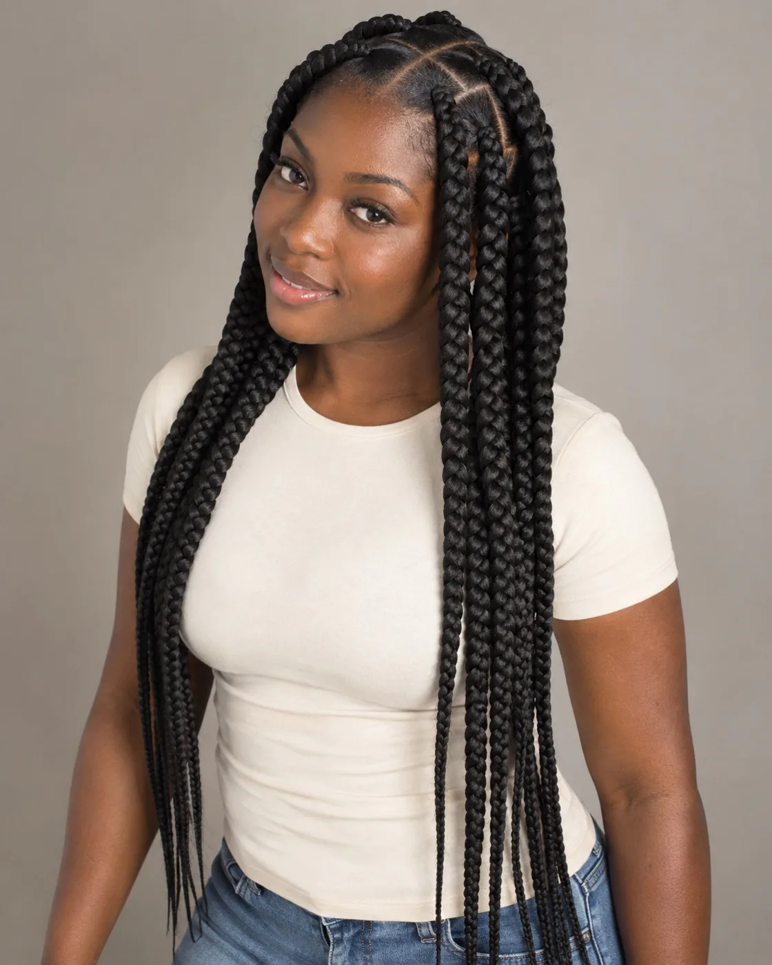 Large Knotless Braids hairstyle