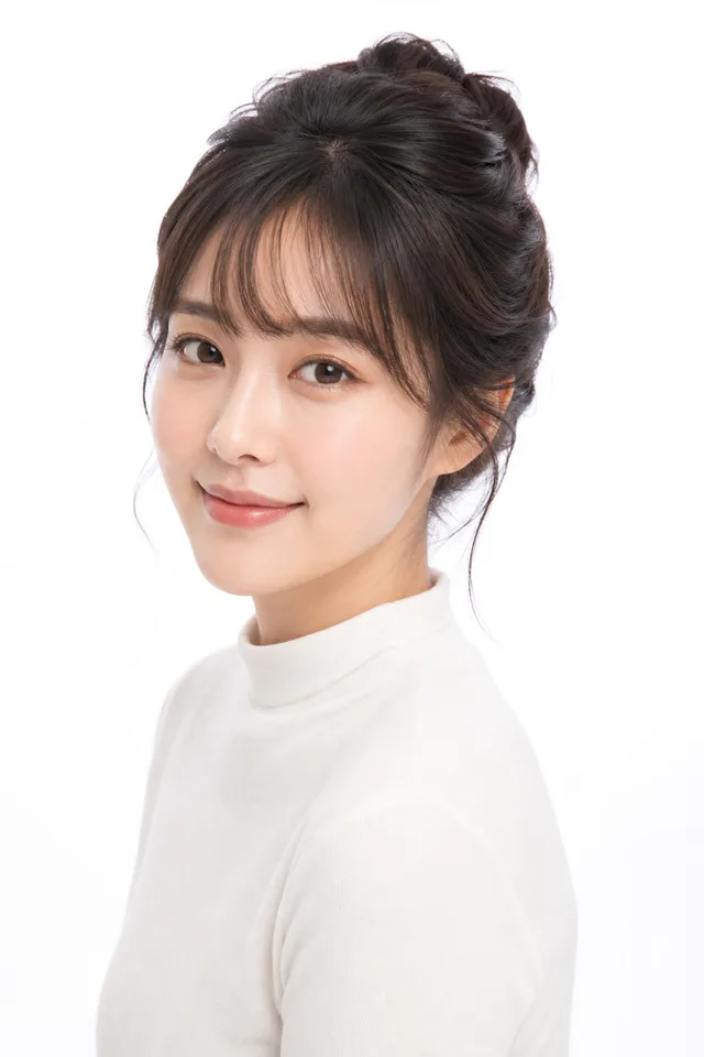 앞머리 업두 스타일 이미지 1