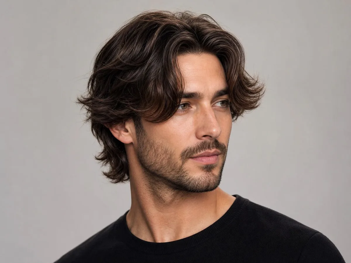 Wavy Middle Part hairstyle